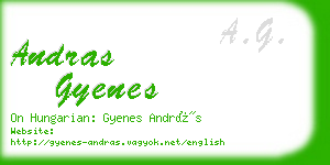 andras gyenes business card